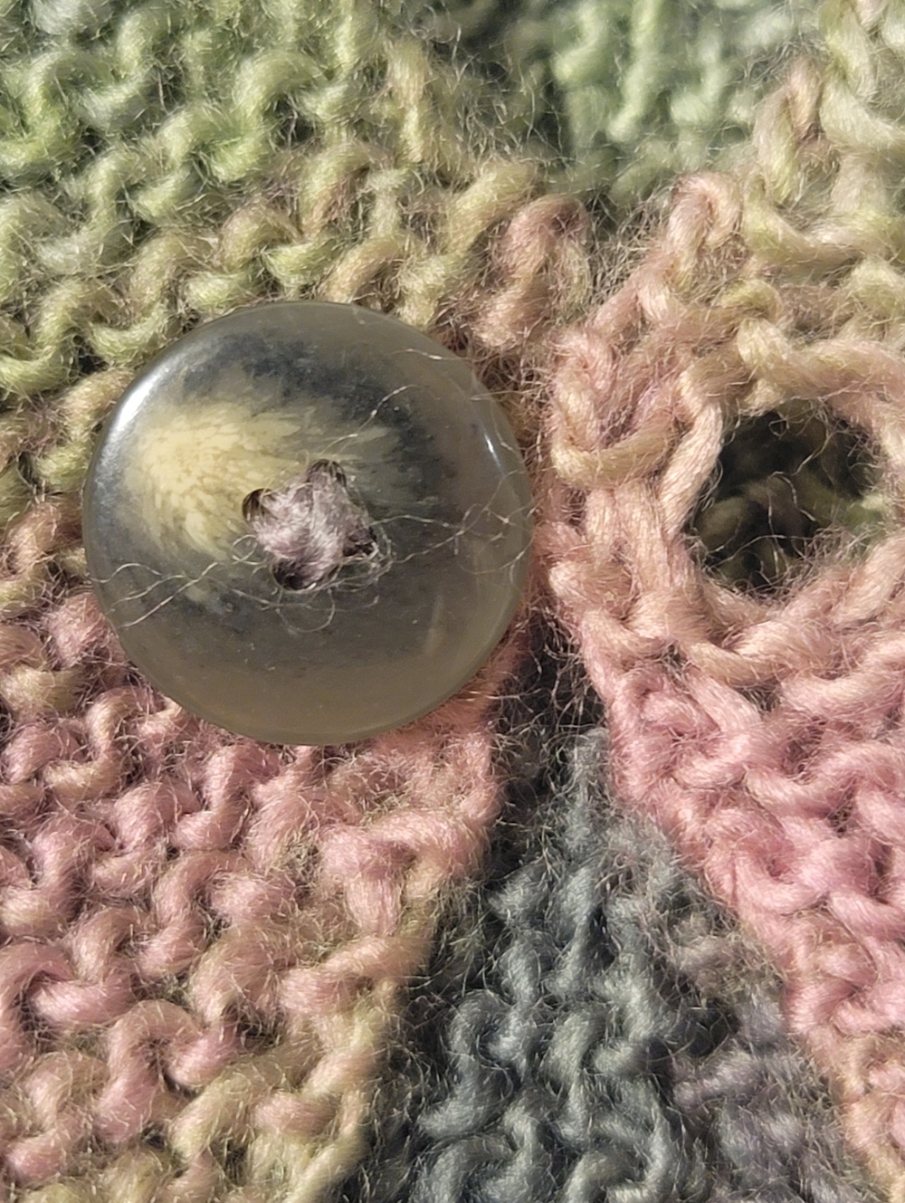 Hand-Knit Multicolor Garter Stitch Baby Sweater Vest - Picture 7 of 7